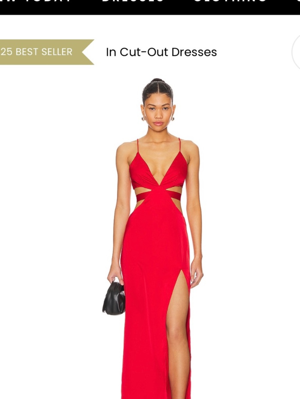 REVOLVE Red Cutout Spaghetti-Strap Maxi Dress